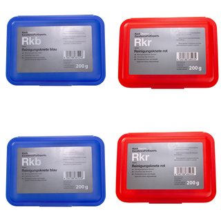 Cleansingclay blue mild Cleansing clay Rkb + red abrasive Rkr Koch Chemie 4 pieces