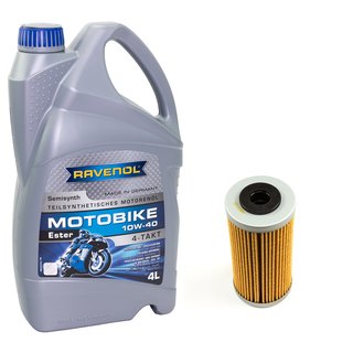 Engineoil set Ester 10W40 4 liters + Oil Filter HF611