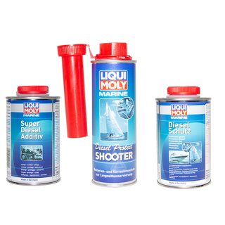 Marine Diesel Protection Additive + Marine Super Diesel Additiv 2x 500 ml + Protect Shooter 200 ml LIQUI MOLY