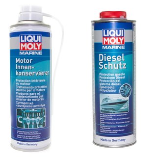 Marine Diesel Schutz Additiv 1 Liter + Motor Innen Konservierer LIQUI MOLY 300 ml
