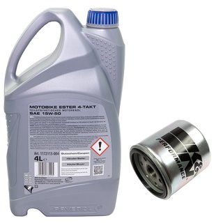 Engineoil set Ester 15W50 4 liters + Oil Filter KN-163