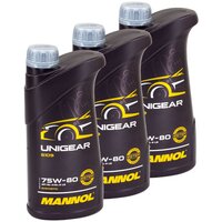 Gearoil Gear oil MANNOL 75W-80 Unigear API GL-4/GL-5 3 X...