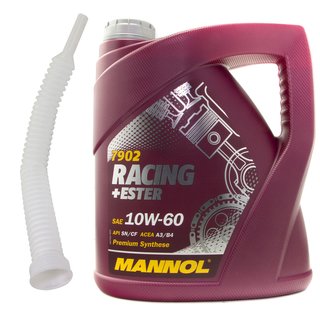 Engineoil Engine oil MANNOL 10W-60 Racing+Ester API SN/CH-4 4 liters with spout