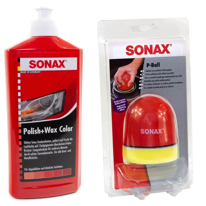 SONAX Polish und Wax Color rot Politur + Politur Ball online kauf