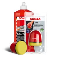 Polishset Polish and Wax Paint Color red SONAX 500 ml +...