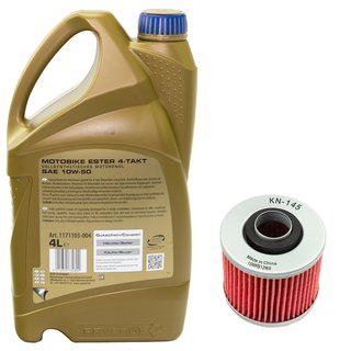 Engineoil set Ester 10W50 4 liters + Oil Filter KN-145