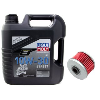 Engineoil set High Perfromance10W30 4 liters + Oil Filter HF113