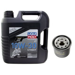 Engineoil set High Perfromance10W30 4 liters + Oil Filter HF204RC