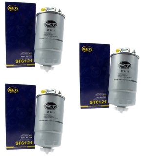 Kraftstofffilter Kraftstoff Filter Diesel SCT ST6121 Set 3 Stck