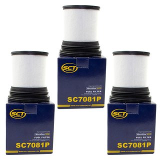 Kraftstofffilter Kraftstoff Filter Diesel SCT SC7081P Set 3 Stck