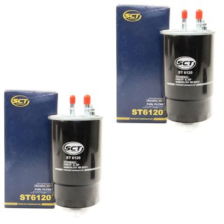 Kraftstofffilter Kraftstoff Filter Diesel SCT ST6120 Set 2 Stck