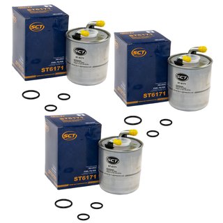 Kraftstofffilter Kraftstoff Filter Diesel SCT ST6171 Set 3 Stck