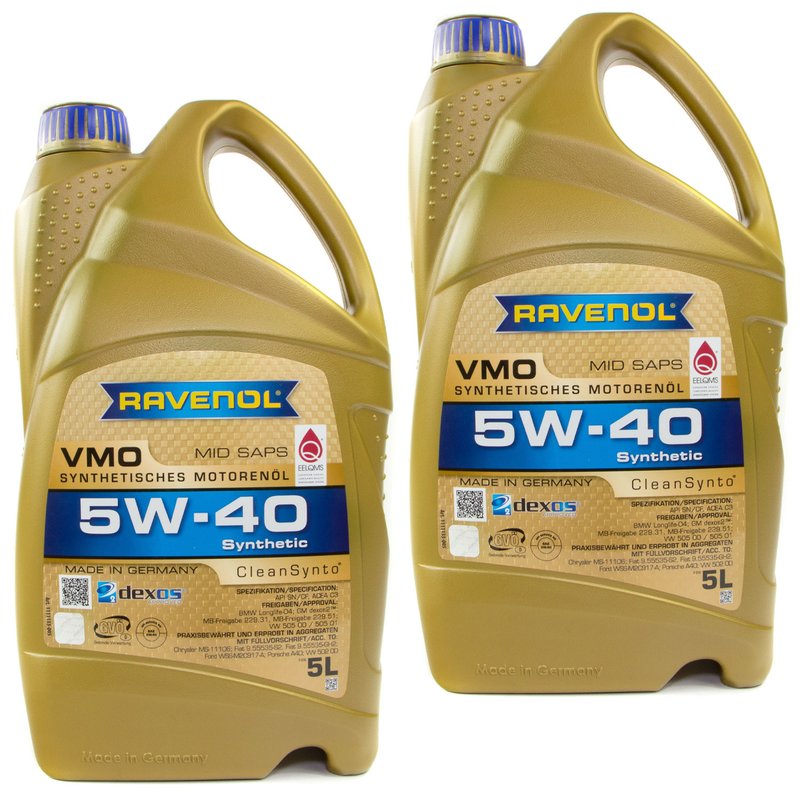 RAVENOL Engineoil VMO SAE 5W-40 2x 5 liters buy online, 78,95 €