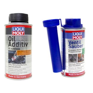 OIL additive MoS2 engine wear protection LIQUI MOLY + valve clean 1011 + 1014