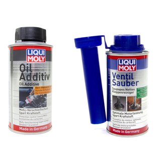 OIL additive MoS2 engine wear protection LIQUI MOLY + valve clean 1011 + 1014