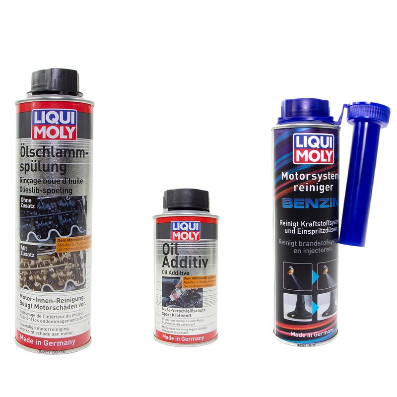 LIQUI MOLY System Reiniger + Öl Spülung + Verschleisschutz im MVH