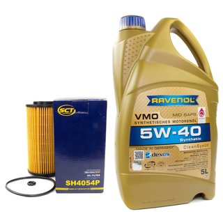 Engineoil set VMO SAE 5W-40 5 liters + Oil Filter SH4054P