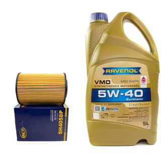 Engineoil set VMO SAE 5W-40 5 liters + Oil Filter SH4058P