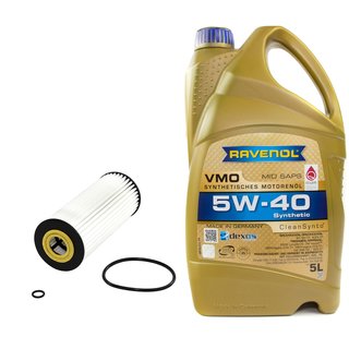 Engineoil set VMO SAE 5W-40 5 liters + Oil Filter SH420L