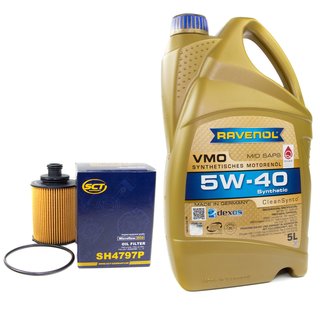 Engineoil set VMO SAE 5W-40 5 liters + Oil Filter SH4797P