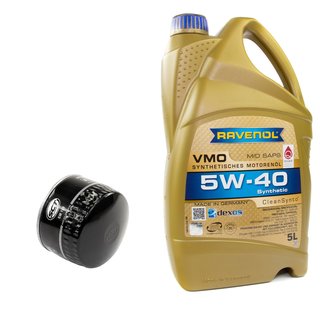 Motoröl Set VMO SAE 5W-40 5 Liter + Ölfilter SM101