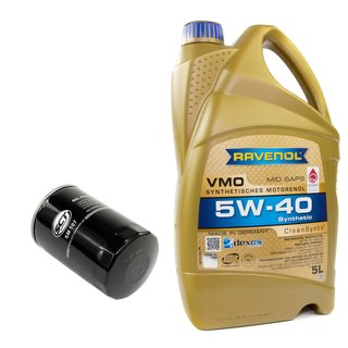 Motoröl Set VMO SAE 5W-40 5 Liter + Ölfilter SM107
