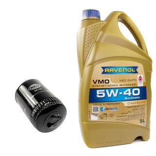 Engineoil set VMO SAE 5W-40 5 liters + Oil Filter SM108