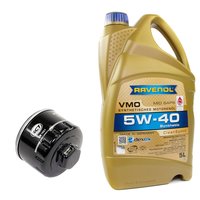 Engineoil set VMO SAE 5W-40 5 liters + Oil Filter SM142/1
