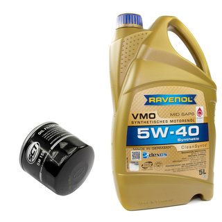 Engineoil set VMO SAE 5W-40 5 liters + Oil Filter SM158