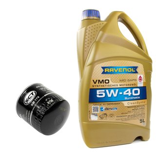 Engineoil set VMO SAE 5W-40 5 liters + Oil Filter SM179