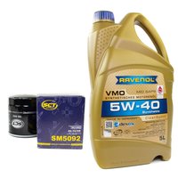 Engineoil set VMO SAE 5W-40 5 liters + Oil Filter SM5092