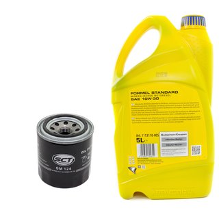 Motorl Set mineralisch Formel Standard SAE 10W-30 5 Liter + lfilter SM124