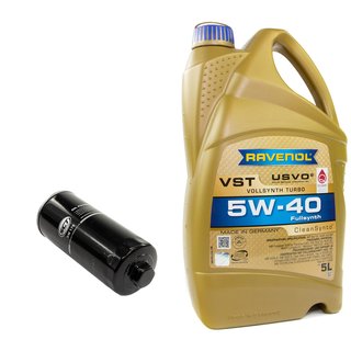 Motorl Set VollSynth Turbo VST SAE 5W-40 5 Liter + lfilter SM176