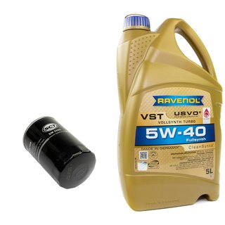 Motorl Set VollSynth Turbo VST SAE 5W-40 5 Liter + lfilter SM5086