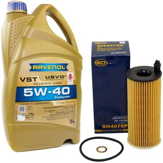 Engineoil set VollSynth Turbo VST SAE 5W-40 5 liters + Oil Filter SH4076P
