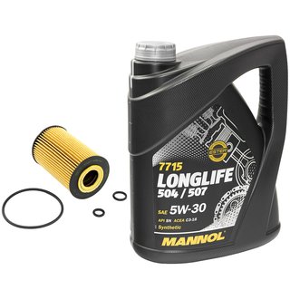 Engineoil set Longlife 5W30 API SN 5 liters + Oil Filter SH4049P