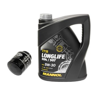 Motoröl Set Longlife 5W-30 API SN 5 Liter + Ölfilter SM5085