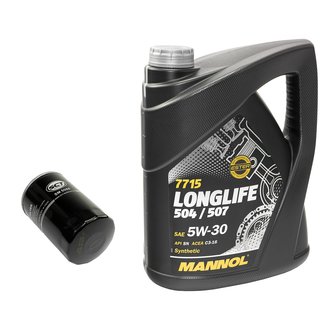 Engineoil set Longlife 5W30 API SN 5 liters + Oil Filter SM5086
