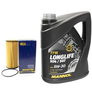 Engineoil set Longlife 5W30 API SN 5 liters + Oil Filter SH4079P