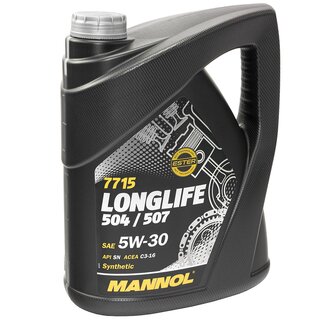 Engineoil set Longlife 5W30 API SN 5 liters + Oil Filter SH4025P