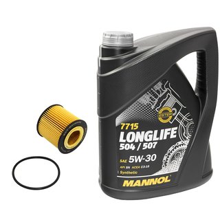 Engineoil set Longlife 5W30 API SN 5 liters + Oil Filter SH4790P