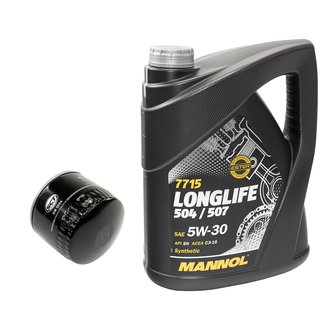 Engineoil set Longlife 5W30 API SN 5 liters + Oil Filter SM5084