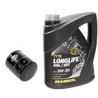 Motoröl Set Longlife 5W-30 API SN 5 Liter + Ölfilter SM113