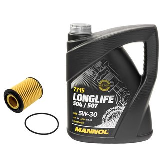Motorl Set Longlife 5W-30 API SN 5 Liter + lfilter SH427P