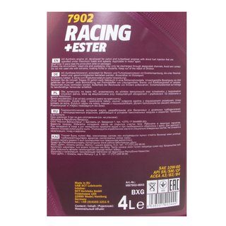 Motorl Set Racing+Ester 10W-60 4 Liter + lfilter SM122