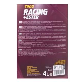 Engineoil set Racing+Ester 10W60 4 liters + Oil Filter SH4041L