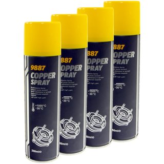 Kupfer Paste Spray Cooper Spray MANNOL 9887 4 X 250 ml