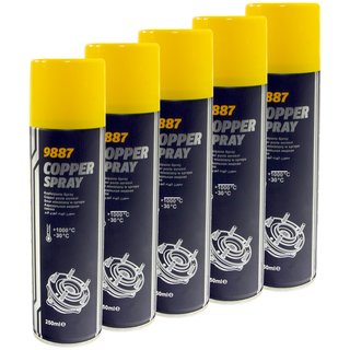 Kupfer Paste Spray Cooper Spray MANNOL 9887 5 X 250 ml