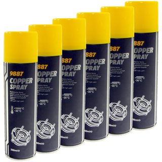 Kupfer Paste Spray Cooper Spray MANNOL 9887 6 X 250 ml