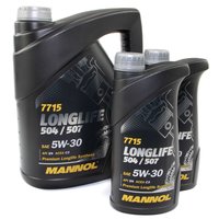 Motorl Motor l MANNOL 5W30 Longlife API SN 5 Liter + 2...